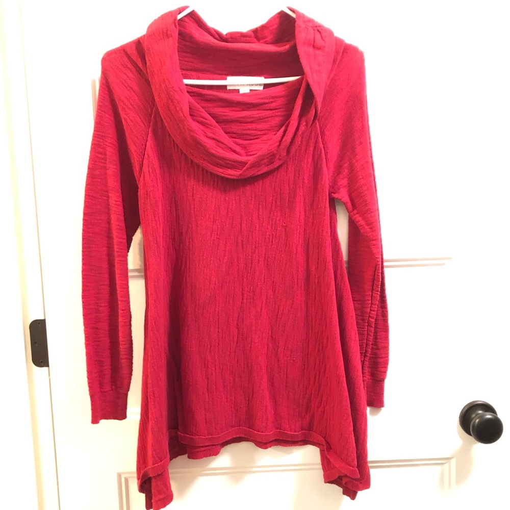 Knox Rose red cowl neck Red sweater- M